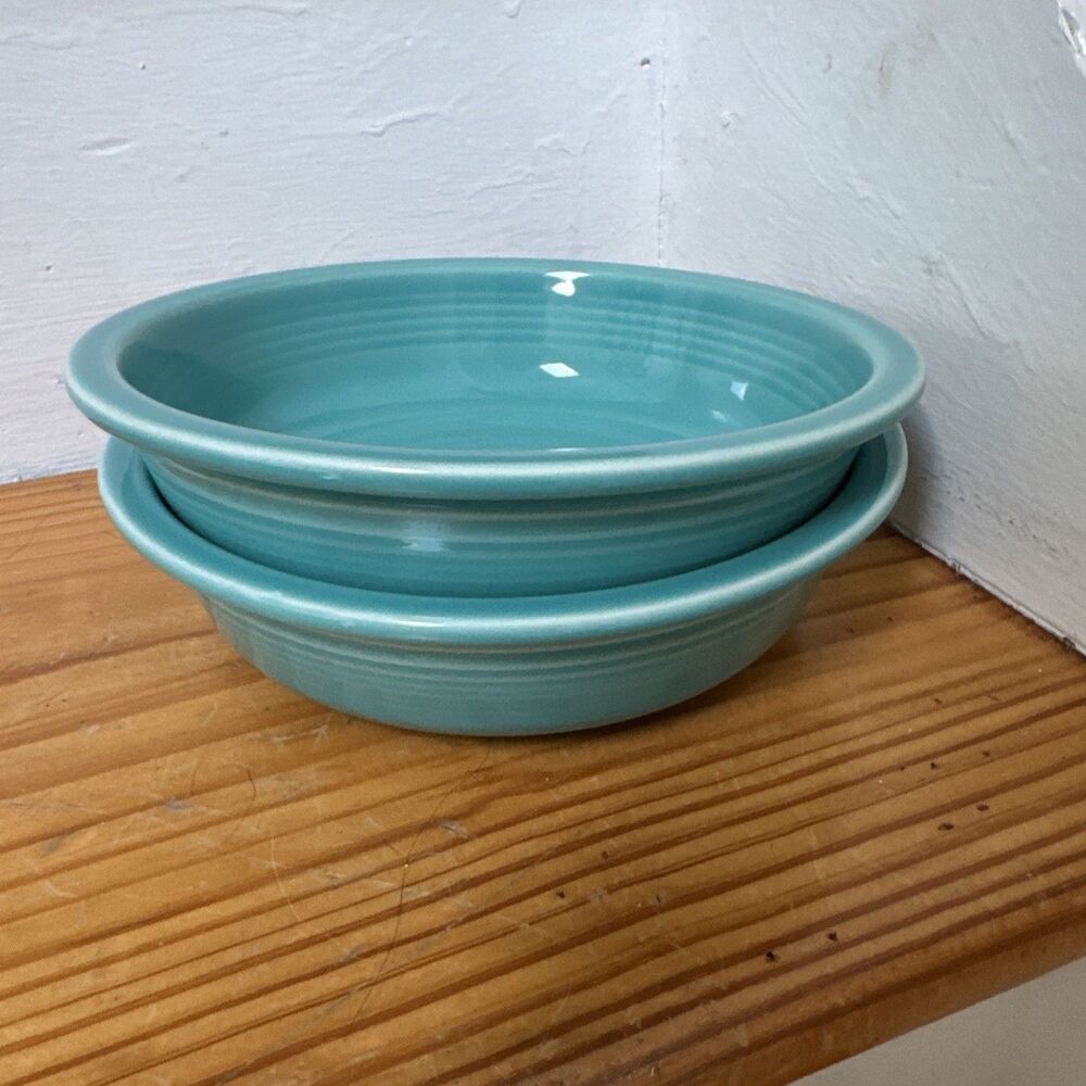 HLC Fiesta 7in Cereal Bowl Turquoise Set of 2